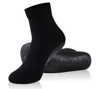 RANDY SUN Chaussettes pour homme et femme - Chaussettes de plage pieds nus - Séchage rapide - Avec semelle en TPE - Chaussures de plage pour volley de plage, surf, Chaussettes noires, M