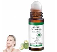 Rangage à l'huile de ricin sur bouteille en verre, certification biologique 100% d'huile de ricin pure, sans hexane, purement pressé à froid et raressant, pour toute la peau,1pc