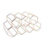 Range Bouteille Casier à vin Rouge en Fer Trois Couleurs Option for la Maison, décoration for(Rose Gold)