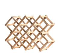 Range Bouteille Étagères à vin empilables for 3, 5, 6, 10 Bouteilles Étagères à vin en Bois Ustensiles de Bar à Domicile Armoires à vin Outils de Bar(Wood Color 10 grids)