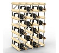 Range-bouteilles, Etagère à Vin , 30 bottles, 61,2 x 42 x 22,8 cm, Bois naturel, Dimensions: 61,2 x 42 x 22,8 cm