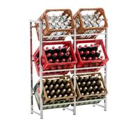 Range bouteilles Lennert en Métal Porte-caisses - CLP - Chrome-XL