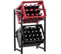 CLP Étagère à bouteilles Lennert – Casier robuste pour bouteilles – Noir Taille S
