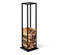 Range-bûches design vertical en acier noir ""Wood & Steel"" FACILITYS - 45 L - 33 x 33 x 112 cm