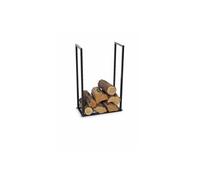 Range-bûches droit en acier noir-45x25x150 cm-- Farm Cook