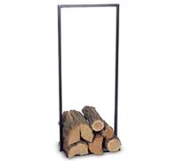 Range-bûches droit en acier noir-45x25x150 cm-- Farm Cook