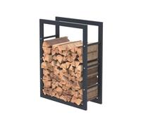 Range-bûches en acier noir Bc-elec HHWPF0017 80x60x25CM