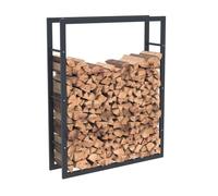 Range-bûches en acier noir Bc-elec HHWPF0025 - 125x100x25CM