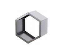 Range Bûches Hexagonal Modulable Harena Acier Naturel 23 X35,5 X25 Cm--