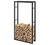 Range-bûches Kasan acier 75 x 150 x 25 cm noir