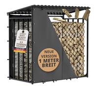 Range bûches Métal Avec Toit Zingué 185x105x185cm Imperméable Extérieur Bâche