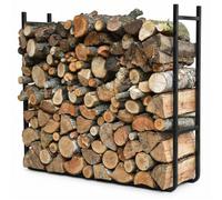 Range bûches XXL extensible - Range bois grande hauteur grosse capacité - Hauteur 1.5 m - Acier revêtement époxy
