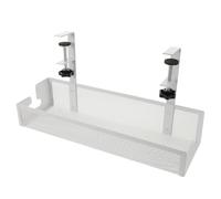 Range Câbles de Bureau sous Table en Acier au Carbone Blanc | Organisation sans Perçage, Retient Plusieurs Fils, Usage Bureau et École, Blanc