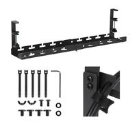 Range-câbles Maclean sous le bureau, charge max. 5kg, max. 728mm, noir, MC-103 B