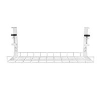 Range-câbles sous Bureau en Acier Blanc, Support Réglable Compact