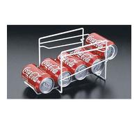 Range-canette pour réfrigérateur - METALTEX - Blanc - Distributeur à canettes pour gagner de la place