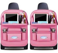 Range-Car Familial pour Land Rover Range Rover L322 Vogue HSE 2006-2012 - Lot de 2 Protège-Sièges en Cuir PU avec Plateau Escamotable, Support Tablette et Tapis Anti-Salissure