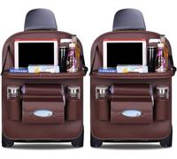 Range-Car Familial pour Mercedes Benz B-Class W246 W242 2011-2020 - Lot de 2 Protège-Sièges en Cuir PU avec Plateau Escamotable, Support Tablette et Tapis Anti-Salissure