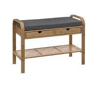 Range Chaussure Et Banc Avec 2 Tiroirs De Rangement Et Coussin D'assise Amovible