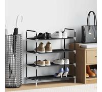 Range-chaussures 10 Etagères Métal et Tissu non Tissé Argenté Maison vidaXL