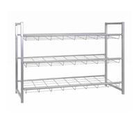 Range-Chaussures 12 Paires "Klom" 80cm Argent