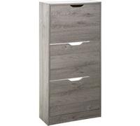 Meuble Range Chaussures 3 Tiroirs Gris Five