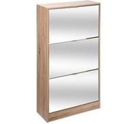 Range chaussures 3 abattants miroir naturel 5five Marron G