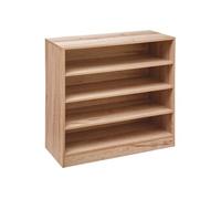 Range chaussures 4 cases bois naturel