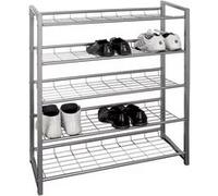 Range-Chaussures 5 Niveaux Plase 106cm Argent Gris G