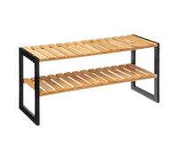 5 five simply smart 5five - Étagère à Chaussures Empilable 6 Paires - Bambou, 2 Niveaux, 70 cm - pour Entrée, Placard, Dressing