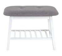 Range-Chaussures & Banc "Bambou" 60cm Blanc Blanc G