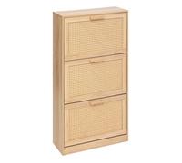5five Range-chaussures Drawy – 3 abattants, 18 paires, Beige, panneau de particule, 60x24x113 cm