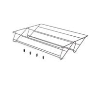 Range-chaussures en acier pour armoire et dressing Quartz - titane - module 700 mm EMUCA