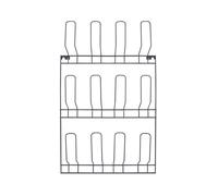 Range chaussures murale 6 paires en métal gris 72 x 44,5 x 5 cm - Box and Beyond