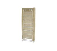 Range-chaussures, placard de camping, armoire pliable, tissu 140x52x18cm, crème