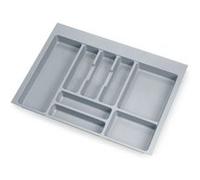 Emuca – Range-couverts Optima universel ajustable – 636×482 mm – Plastique gris – pour module 70 cm