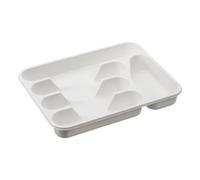 Range Couverts 5 compartiments Blanc ou Argent - Blanc