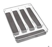 Paris Prix Range-couverts TS 5 compartiments en PET 32 cm Gris
