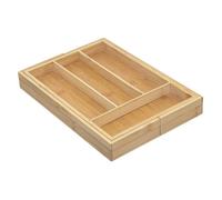 5five – Range-couverts Paco – 6 compartiments extensibles en bambou 35 cm Naturel