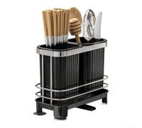 Range Couverts avec Ventilation et Bac Détachable Range Couverts(Black)