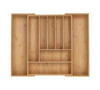 Relaxdays Range-couverts extensible en bambou
