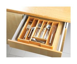 Range-couverts extensible en bambou 5 à 7 compartiments Wenko by Maximex