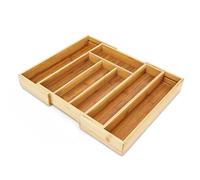 Range-couverts extensible Rangement pour tiroir cuisine bambou télescopique