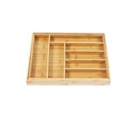 Range-couverts GB379 organiseur de couverts extractible en bambou 325-500x430x45 mm