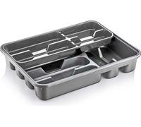 Range-couverts Michelino gris avec compartiment d'insertion et 6 compartiments principaux
