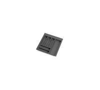 Emuca - Organisateur de couverts 436x482mm, 6 compartiments, plastique gris anthracite