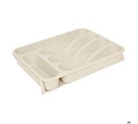 Range-couverts Poly extensible 6 compartiments beige
