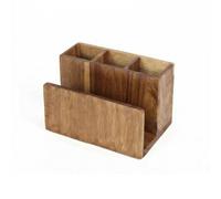 Range-Couverts, Porte-serviettes Bambou Naturel 4 Compartiments pour Cuisine,