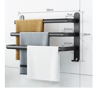 Range Couverts,Porte-serviettes de salle de bain à 3 niveaux,sans poinçon,support de douche,étagère de rangement de - C 50CM[C121]