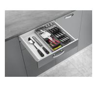 Metaltex Porte-couverts réglable Unifit 363220000 40–49 cm Gris/Noir